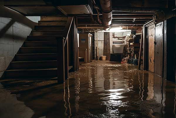 water in foundation basement