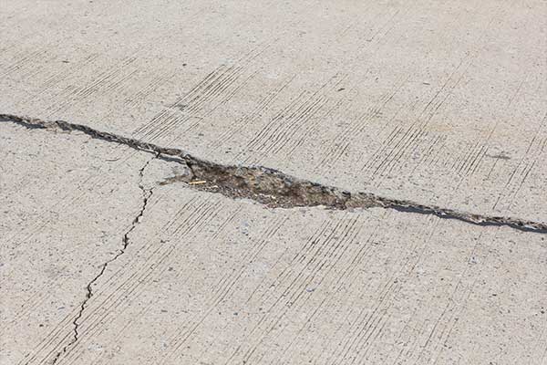 crack in concrete